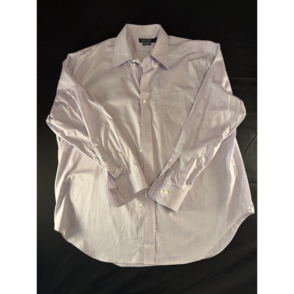 Lauren Ralph Lauren Light Purple / Lavender Men's Dress Shirt 17.5 34/35